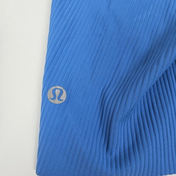 Lululemon Base Pace High-Rise Short 8" Ribbed Nulux Blue Nile 4 - Picture 5 of 10